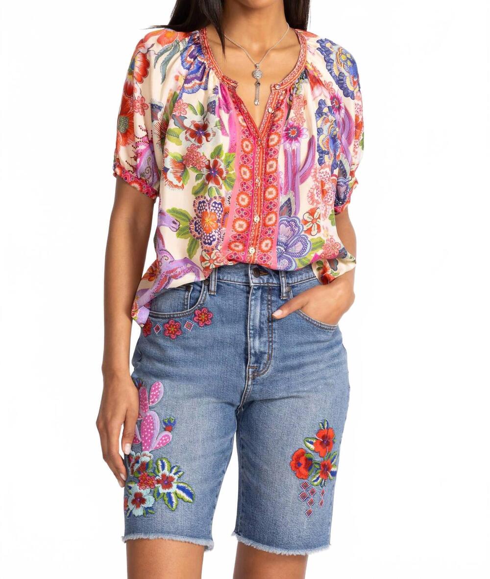 NEW JOHNNY WAS avah button down shirt in kallie